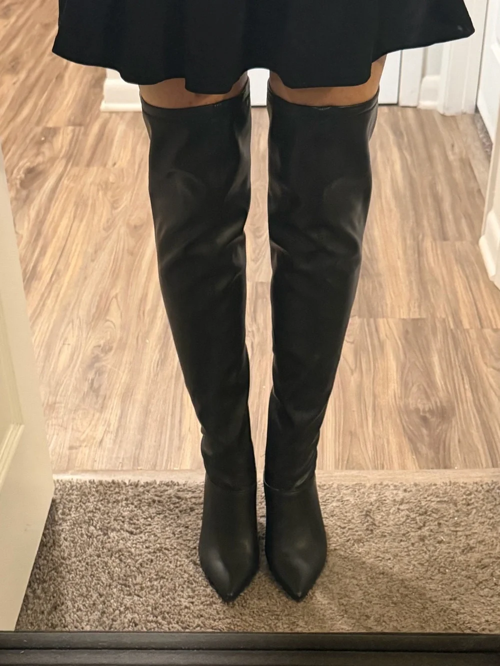 Madden Girl Black Over-the-Knee Pointed-Toe Boots